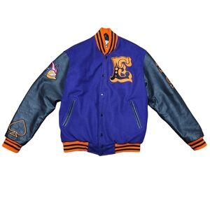 EVN Original Varsity Leather Wool Jacket Sz Xl